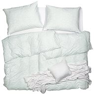 SCANquilt bed linen JERSEY cashmere white-greenish 140 × 200/70 × 90 cm - Bed Linen