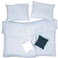 SCANquilt bed linen JERSEY anchors white and blue 140 × 200/70 × 90 cm - Bed Linen