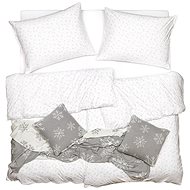 SCANquilt bedding JERSEY flakes white-grey 140 × 200/70 × 90 cm - Bed Linen