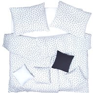 SCANquilt bed linen JERSEY aircraft white and grey 140 × 200/70 × 90 cm - Bed Linen