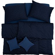 SCANquilt bedding ART JERSEY universe dark blue 140 × 200/70 × 90 cm - Bed Linen