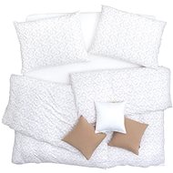 SCANquilt bedding ART JERSEY tapestry white-beige 140 × 200/70 × 90 cm - Bed Linen