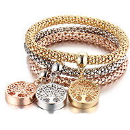 Silver Star Moonlit Mirage Women's Bracelets Tree of Life, Gold 3 piece - Bracelet