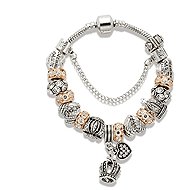 Silver Star Ronin ladies bracelet Crown, gold 20 cm - Bracelet