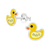 4SILVER Duck with crystals, yellow, pendant (Ag 925/1000, 0,1 g) - Earrings