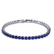Silver Star Starlight ladies bracelet, blue, alloy, zircon, 19 cm - Bracelet