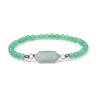 Silver Star Crimsonleaf ladies bracelet, Green Aventurine, 21 cm - Bracelet