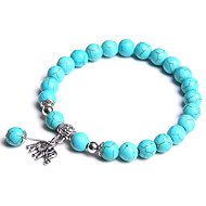 Silver Star Jadestone ladies bracelet, Syn. Turquoise, 21 cm - Bracelet