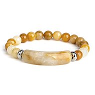 Silver Star Peridot ladies bracelet, brown, Yellow Jade, 21 cm - Bracelet