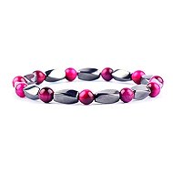 Silver Star Emeraldmist ladies bracelet, Hematite Rose Agate, 23 cm - Bracelet