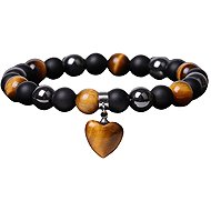 Silver Star Sunfire ladies bracelet, black, Tiger Eye Hematite, 21 cm - Bracelet