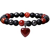 Silver Star Copperleaf ladies bracelet, black, Hematite Carnelian, 21 cm - Bracelet