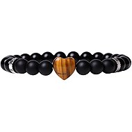 Silver Star Cloudbreak ladies bracelet, black, Tiger Eye, 21 cm - Bracelet