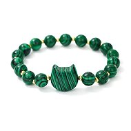 Silver Star Shadowpine ladies bracelet, green, Syn. Malachite, 23 cm - Bracelet