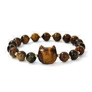 Silver Star Wildrose ladies bracelet, brown, Tiger Eye, 23 cm - Bracelet