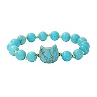 Silver Star Amberlight ladies bracelet, blue, Syn. Turquoise, 23 cm - Bracelet