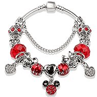 Silver Star Borealis ladies bracelet, red, 20 cm - Bracelet
