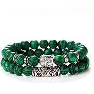 Predator Q1 Cassiopeia men's bracelet, Buddha, set of 2, 23 cm - Bracelet
