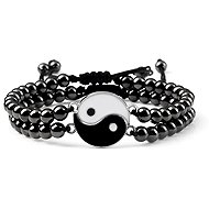 Predator Q1 Rigel men's bracelet, black, set of 2, Yin Yang - Bracelet