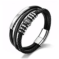 Predator Q1 Deneb men's bracelet, black, 25 cm - Bracelet