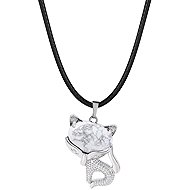 Silver Star Lightstorm ladies chain, cat, Howlite, 45 cm - Chain Necklace
