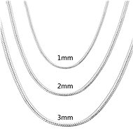 Silver Star Silver chain 1 mm Elegant accessory KL3 for every occasion, length 55 cm - Chain Necklace