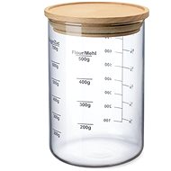 SIMAX Container with scale and wooden lid 0,8 l - Storage Jar