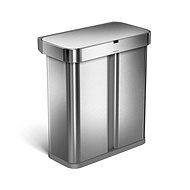Simplehuman Non-Contact Waste Bin for Sorted Waste with Voice and Motion Sensor, 58l, Stainless Stee - Contactless Waste Bin