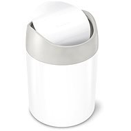 Simplehuman Mini Papierkorb 1,5 Liter - weißer Stahl - CW2079 - Mülleimer