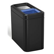 Simplehuman waste bin for sorted waste 10/10 l, open, matt black steel - Rubbish Bin