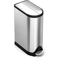 Simplehuman Pedal 18 L, butterfly lid, stainless steel - Rubbish Bin