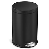 Simplehuman pedal bin - 4,5 l, round, matt black steel - Rubbish Bin