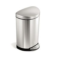 Simplehuman pedal bin - 10 l, half round, matt stainless steel, FPP - Rubbish Bin