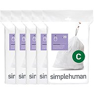 Simplehuman bin liners, 10–12 l, Type C, drawstring, 100 pcs, 15 µm - Bin Bags