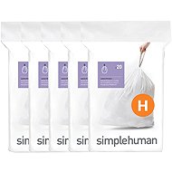 Simplehuman bin liners, 30–35 l, type H, drawstring, 100 pieces, 30 µm - Bin Bags
