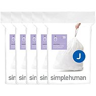 Simplehuman bin liners for 30–45-litre bins, type J, drawstring, 100 pieces, 30 µm - Bin Bags