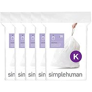 Simplehuman bin liners, 35–45 l, type K, drawstring, 100 pieces, 30 µm - Bin Bags