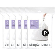 Simplehuman bin liners for 50–60-litre bins, type P, drawstring, 100 pieces, 35 µm - Bin Bags