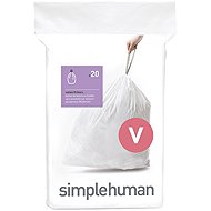 Simplehuman bin liners, 16–18 l, Type V, drawstring, 100 pcs, 18 µm - Bin Bags
