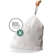 Simplehuman bin liners, 80 l, Type X, drawstring, 100 pieces - Bin Bags