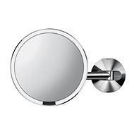 Simplehuman Sensor ST3016 Cosmetic Mirror with LED Lighting, 5x Magnification, Mesh, Polished Stainless Steel - Makeup Mirror
