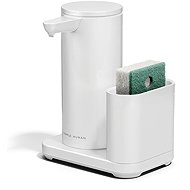 Simplehuman Touch-Free Rechargeable Dispenser 266ml + Sponge Holder, White Steel - Soap Dispenser