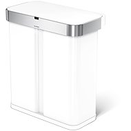 Simplehuman Dual Sensor touchless waste bin (34/24) with voice control 58 l, white - Contactless Waste Bin