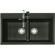 Sinks KINGA 860 DUO Metalblack - Granitový drez