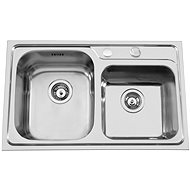 SINKS ALFA 800 DUO V 0,7mm left polished - Stainless Steel Sink
