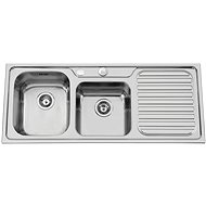 SINKS CAPRICE 1200 DUO V 0.7mm left textured - Stainless Steel Sink