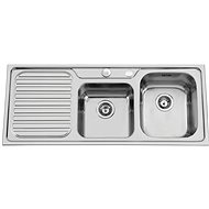SINKS CAPRICE 1200 DUO V 0,7mm right textured - Stainless Steel Sink
