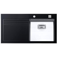 SINKS GLASS 1000 Black Right 1.2mm - Glass Sink