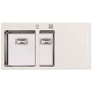 SINKS GLASS 1000.1 White Left 1.2mm - Glass Sink