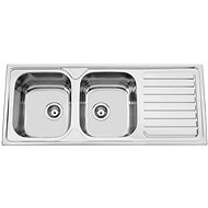 SINKS OKIOPLUS 1200 DUO V 0.7mm textured - Stainless Steel Sink